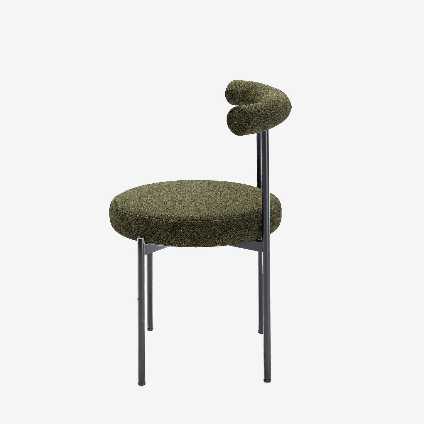 Lot de 2 chaises de salle à manger design moderne, velours vert Julia