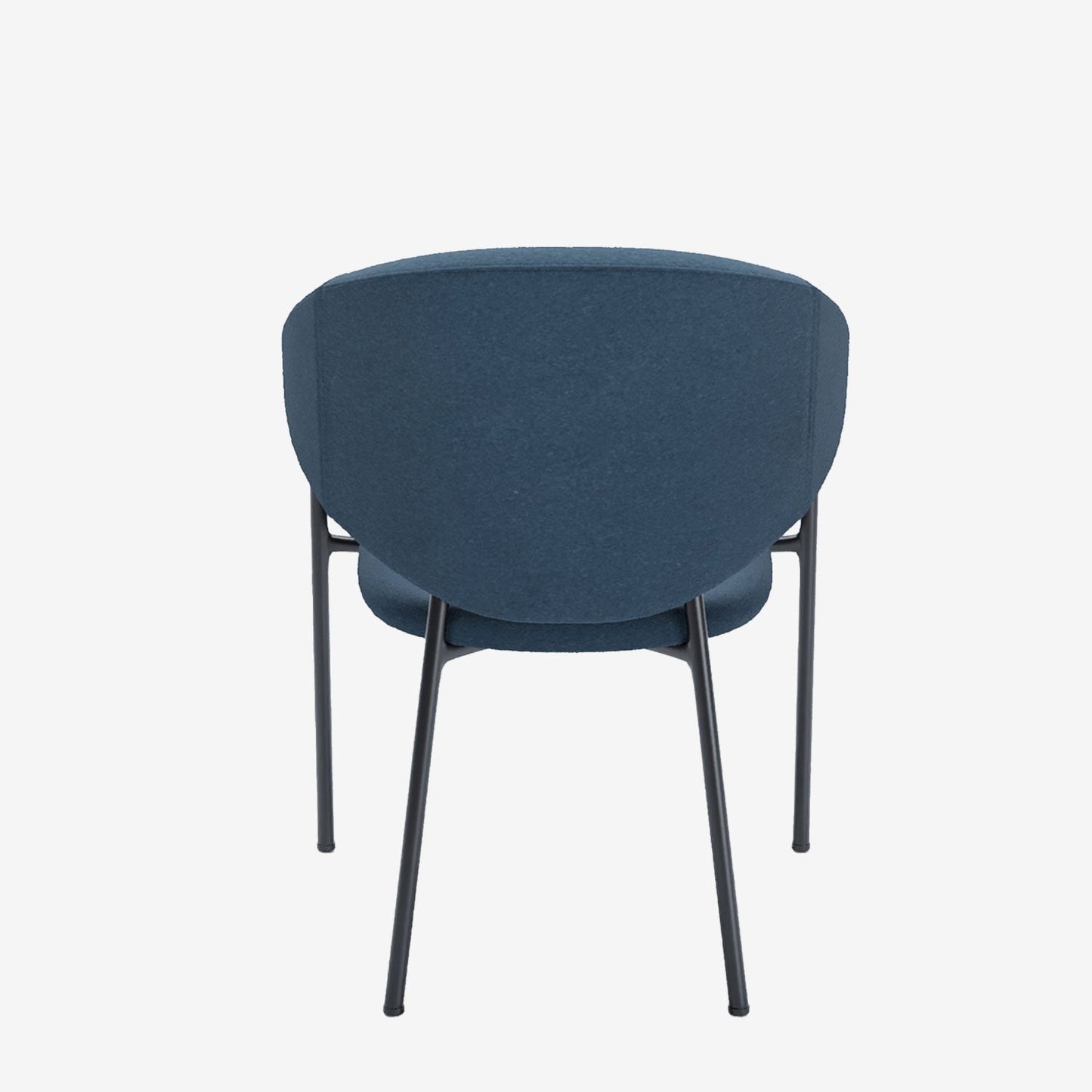 Lot de 2 chaises avec accoudoirs design en velours bleu Jeanne