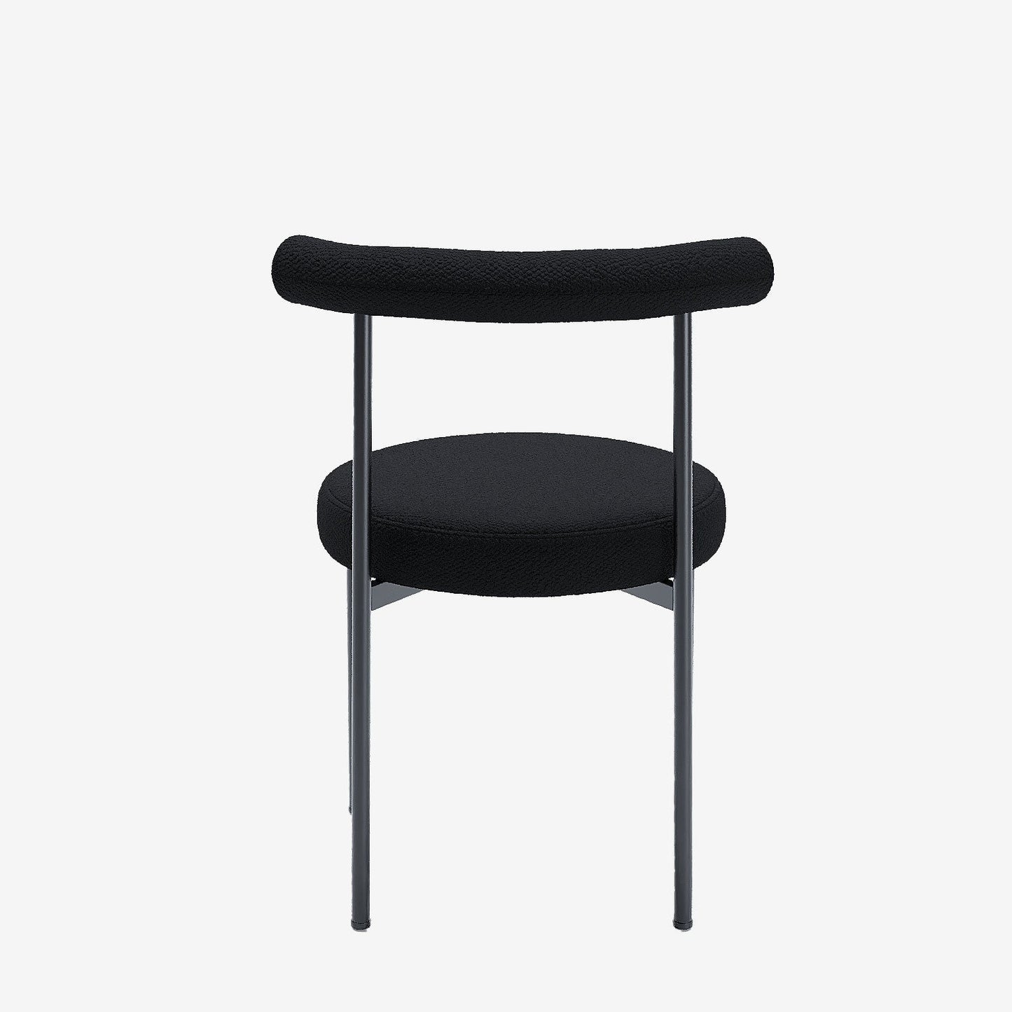 Lot de 2 chaises de salle à manger design moderne, bouclette grise anthracite Julia