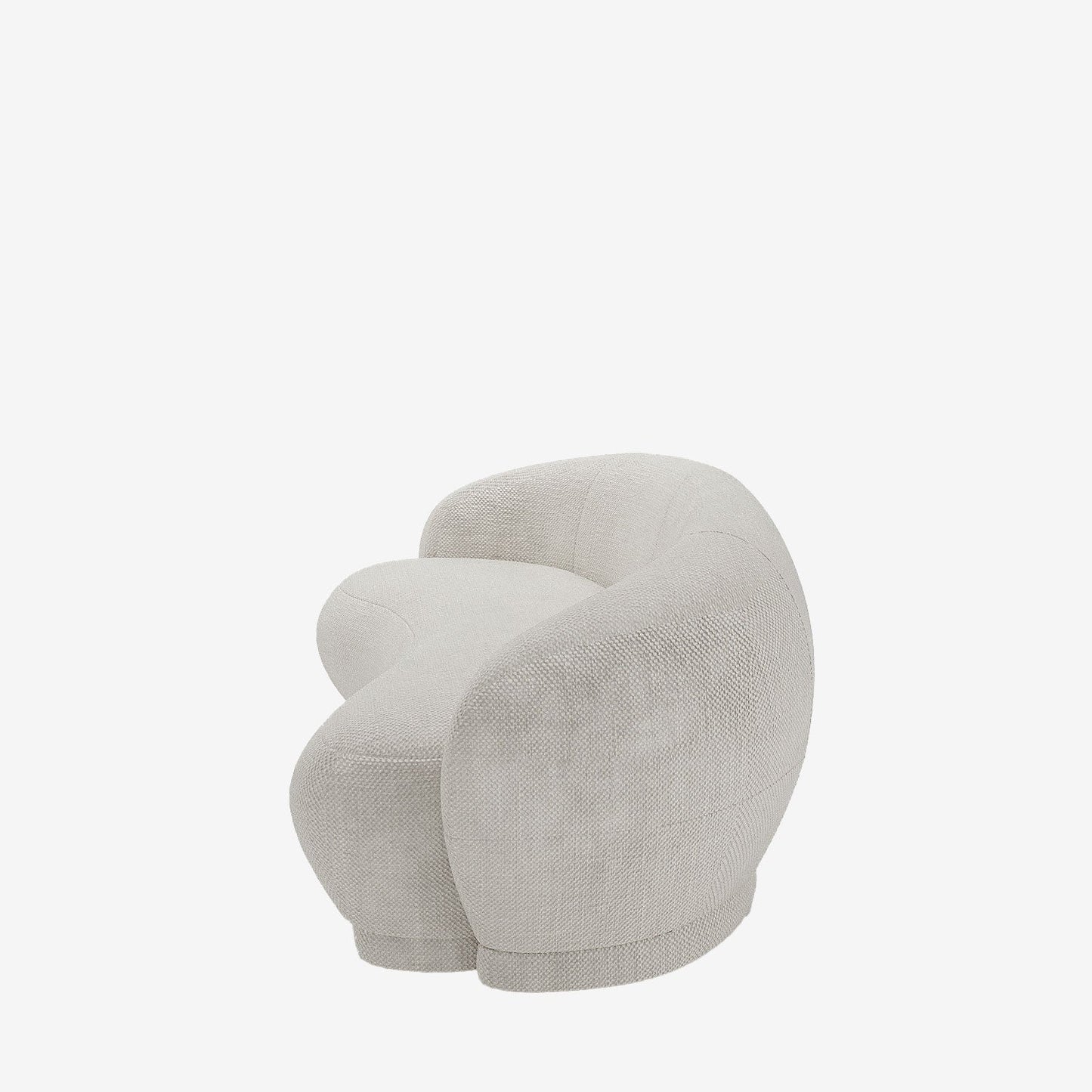 Canapé 3-4 places en tissu chenille crème Bianca