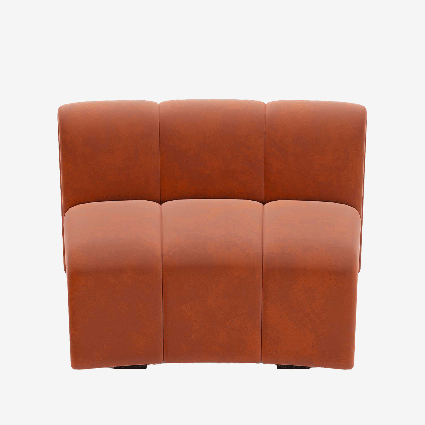 Chauffeuse d'angle pour canapé modulable en velours ocre Hélène