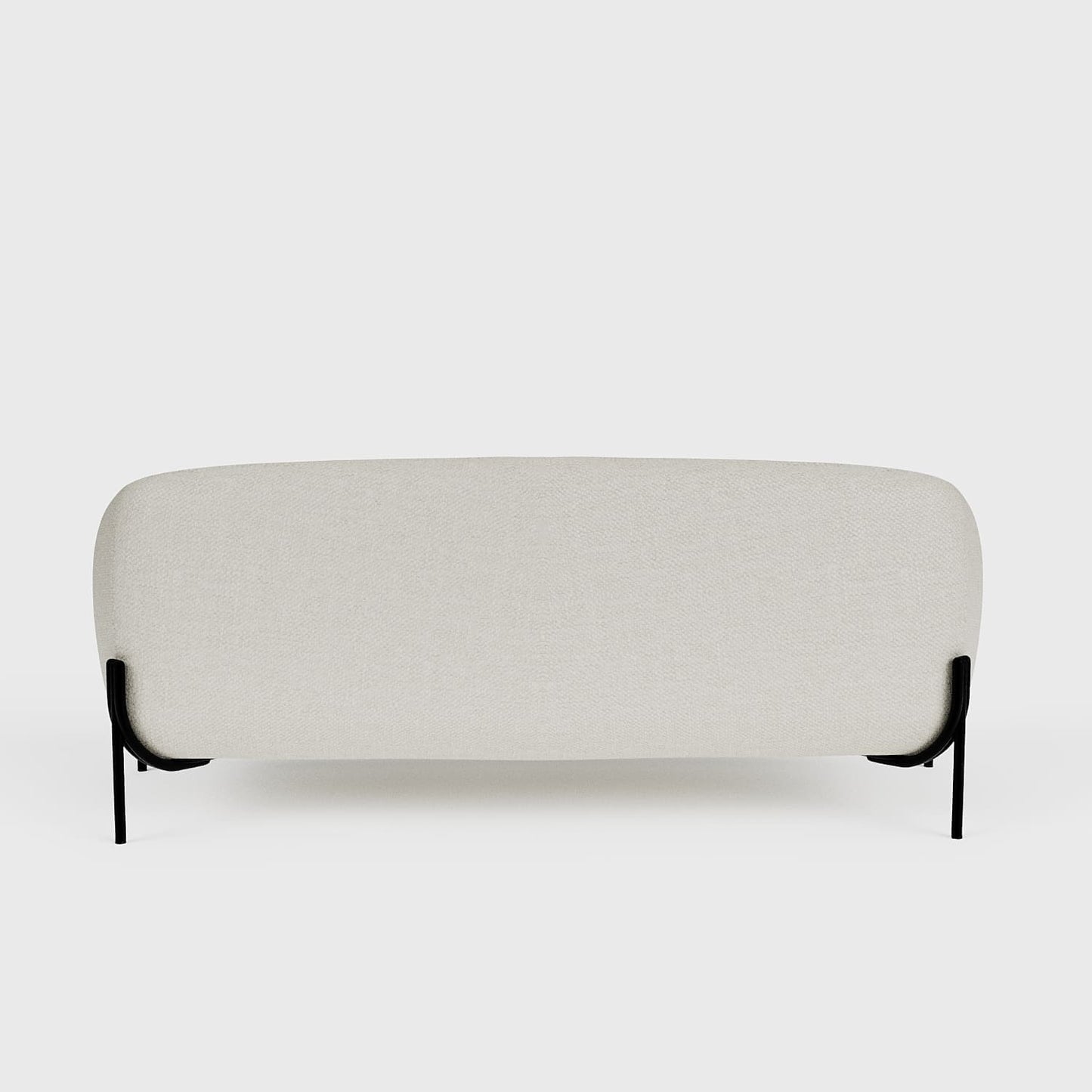 Joyce – Canapé design arrondi tissu chenille blanc