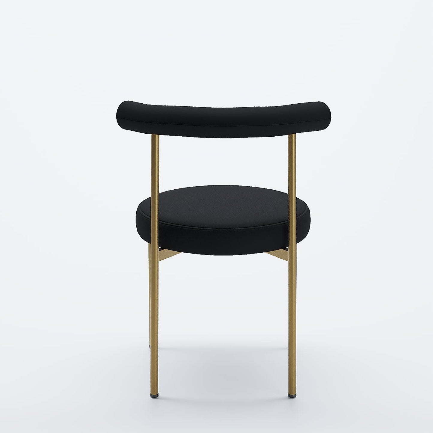 Lot de 2 chaises de table velours noir