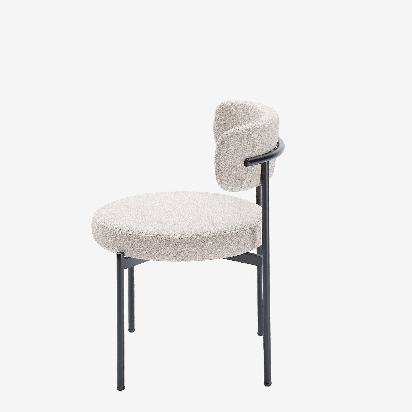 Lot de 2 chaises de table velours crème Scarlett