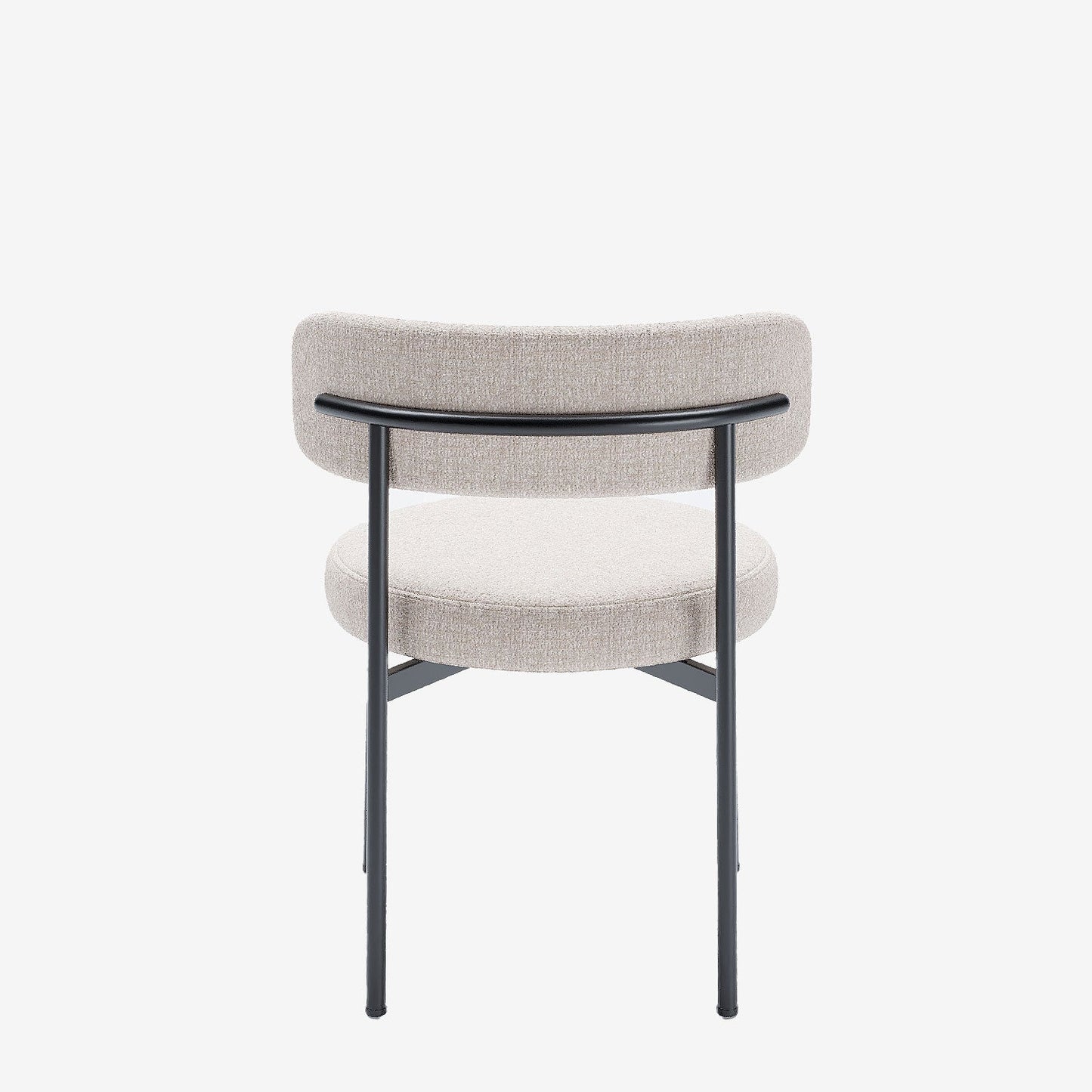 Lot de 2 chaises de table velours crème Scarlett