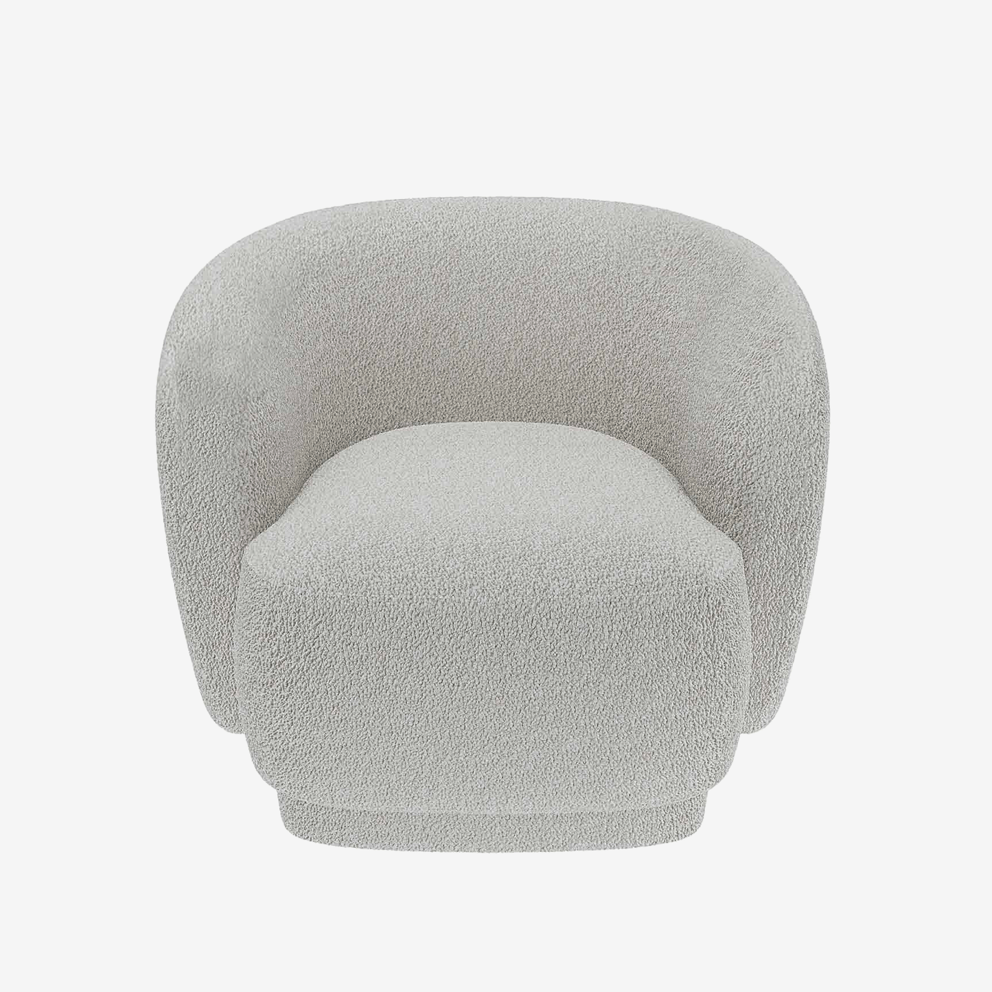 Fauteuil bouclette couleur gris-crème Victoria