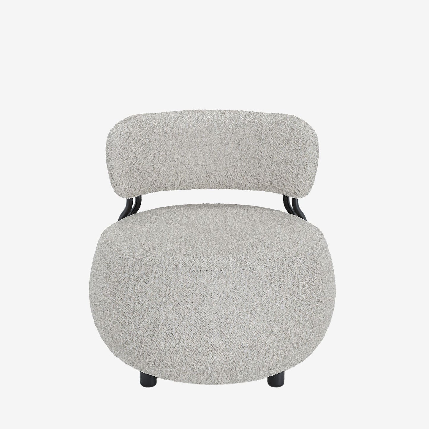 Fauteuil rond en laine bouclée