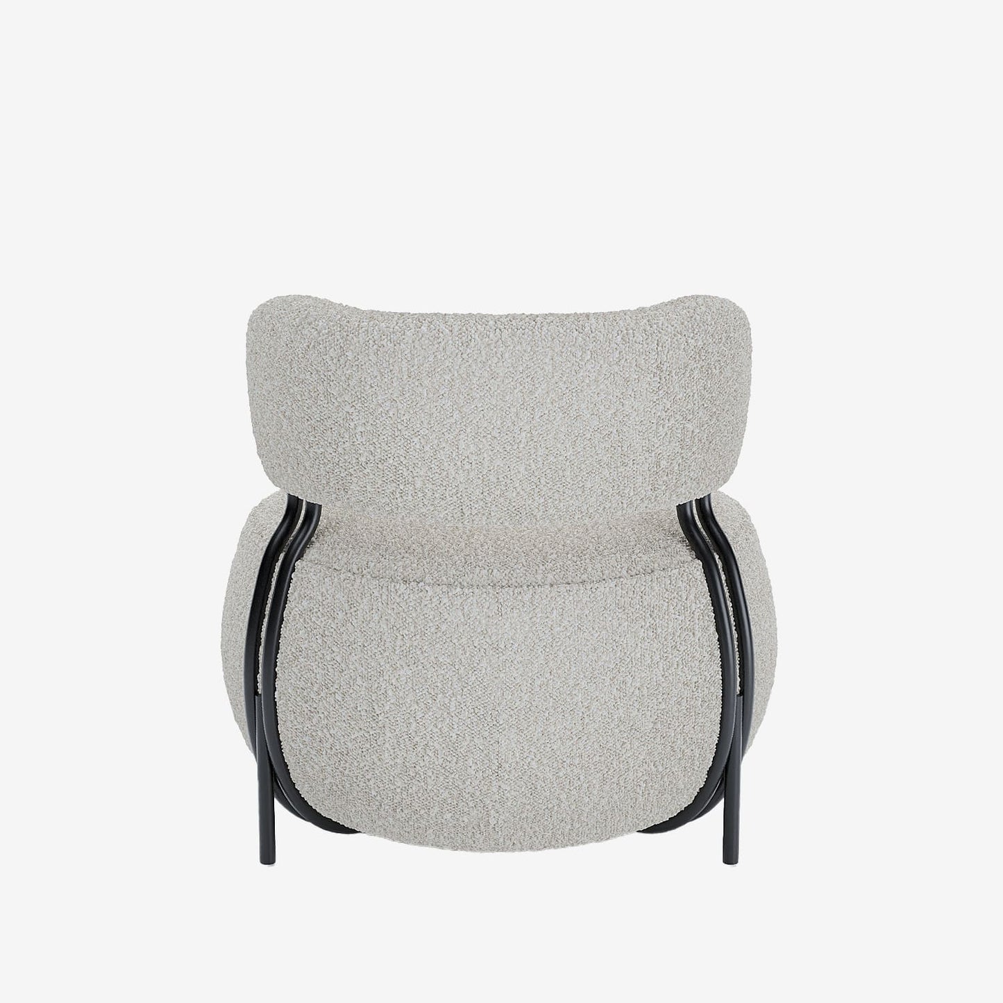 Fauteuil rond en laine bouclée