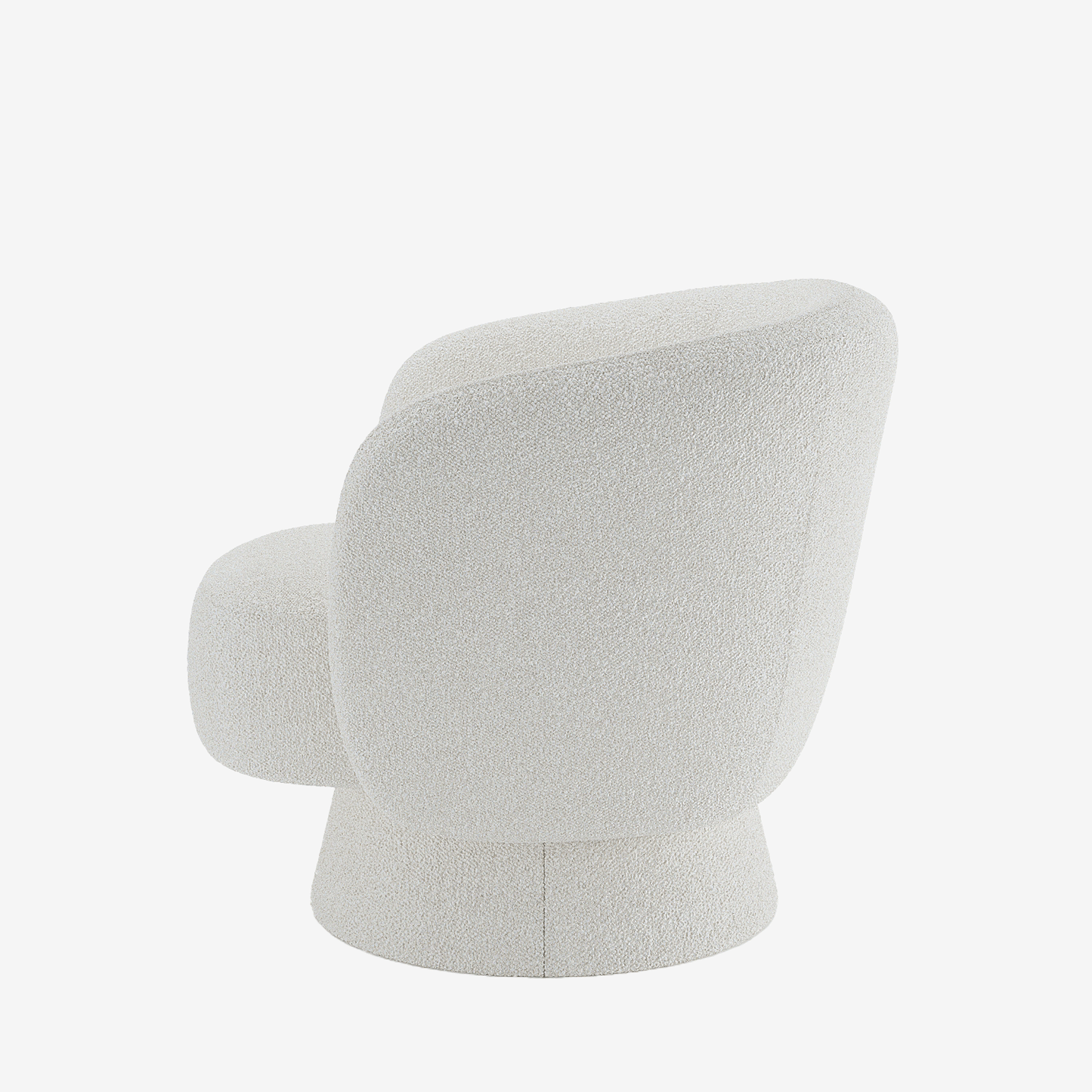 Fauteuil bouclette pivotant blanc Salma
