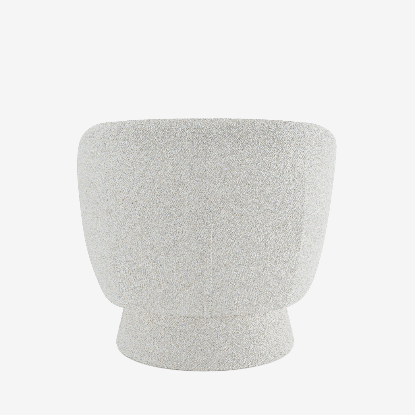 Fauteuil bouclette pivotant blanc Salma