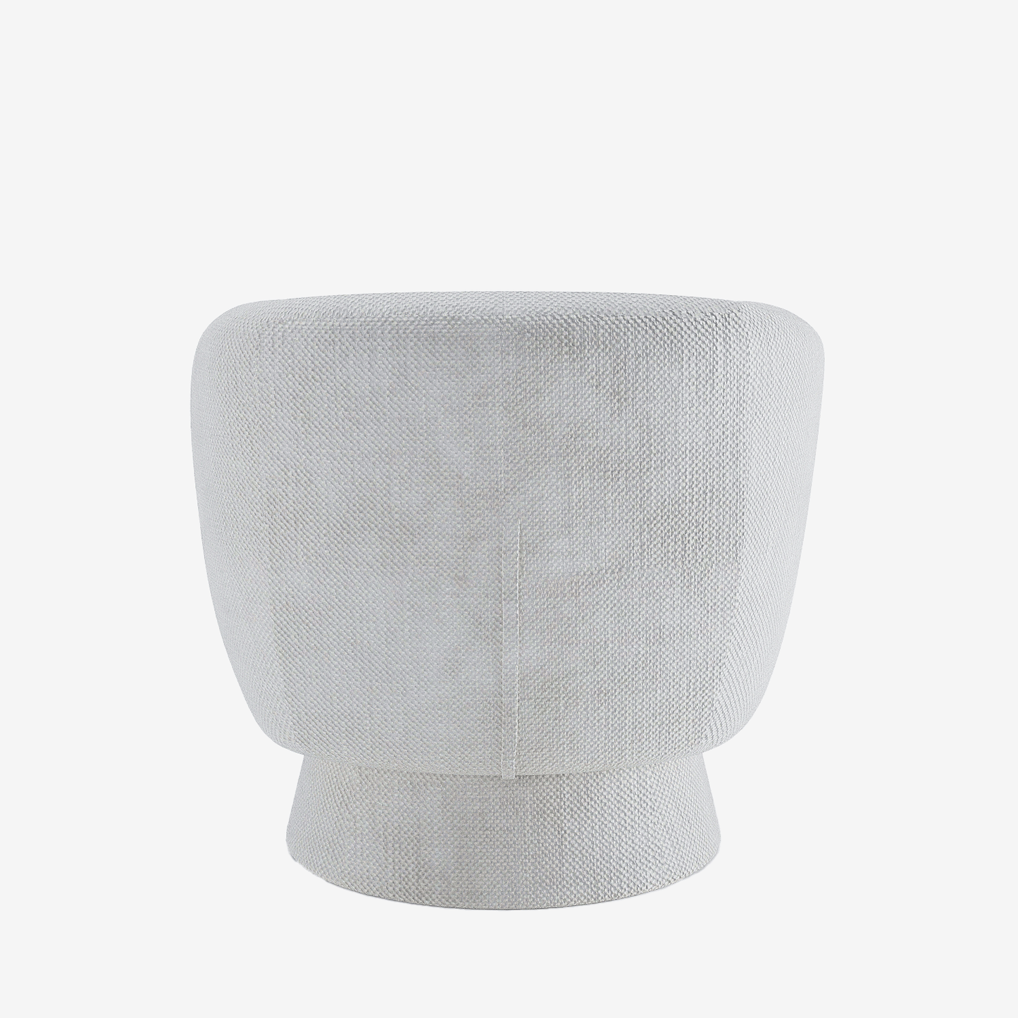 Fauteuil pivotant en tissu chenille blanc Salma