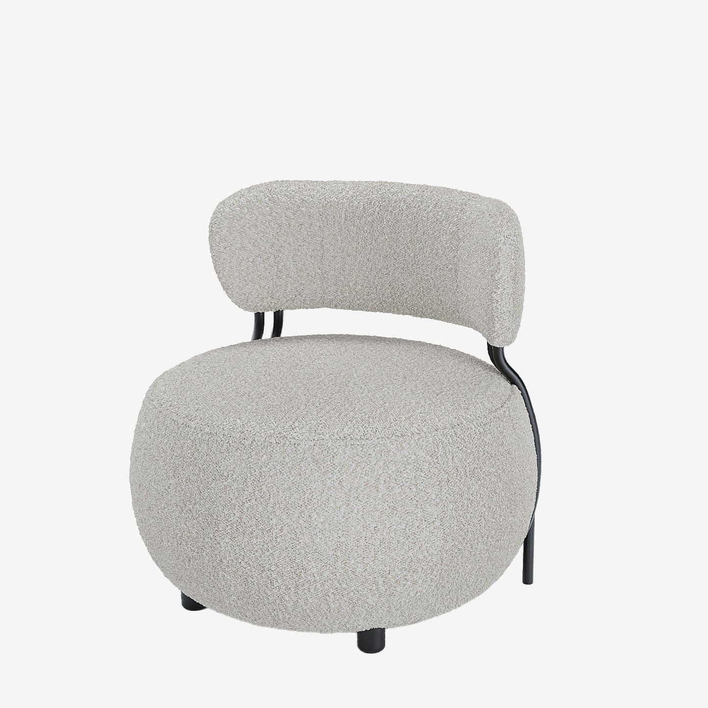 Fauteuil rond en laine bouclée