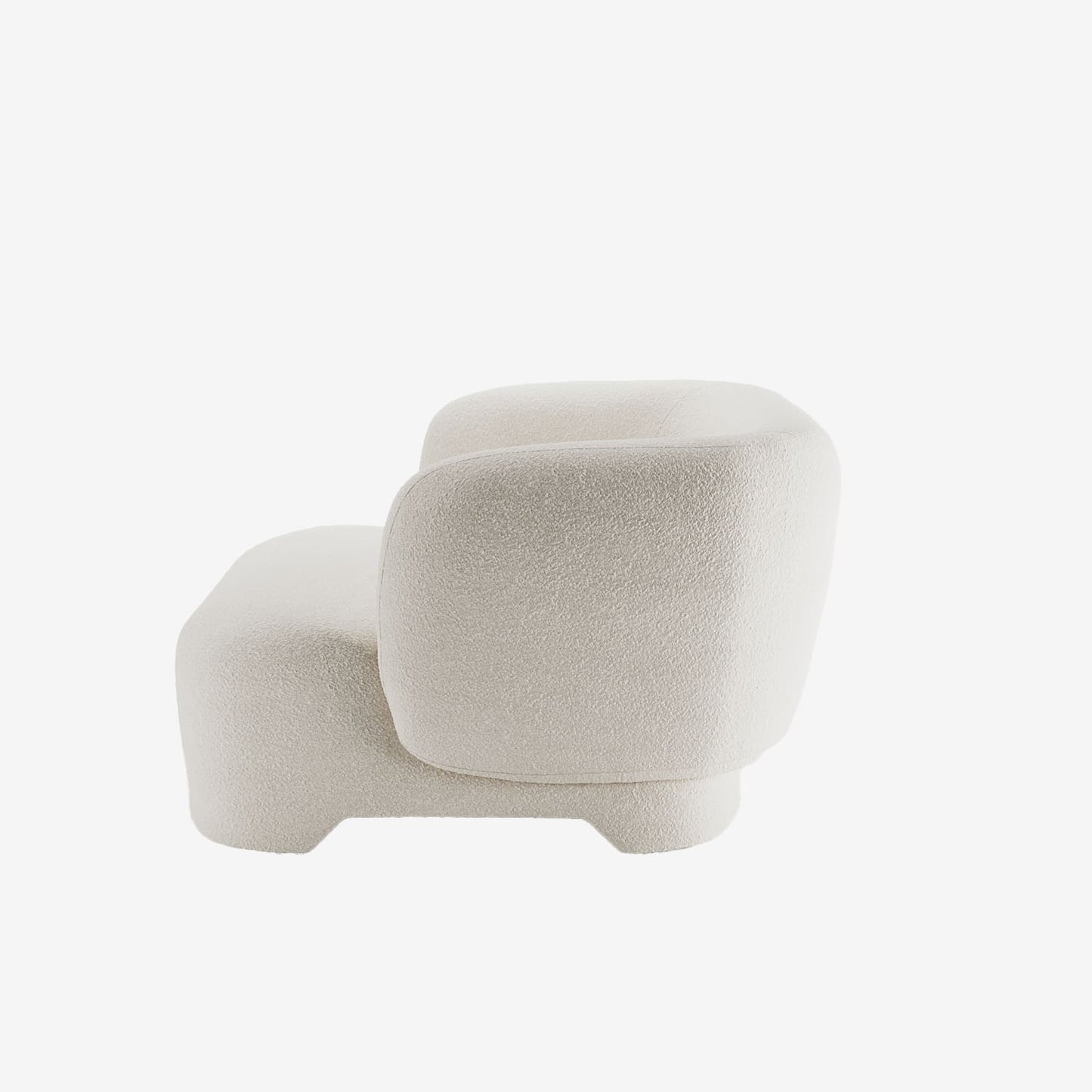 Causeuse Albano - Fauteuil 1,5 place bouclé crème