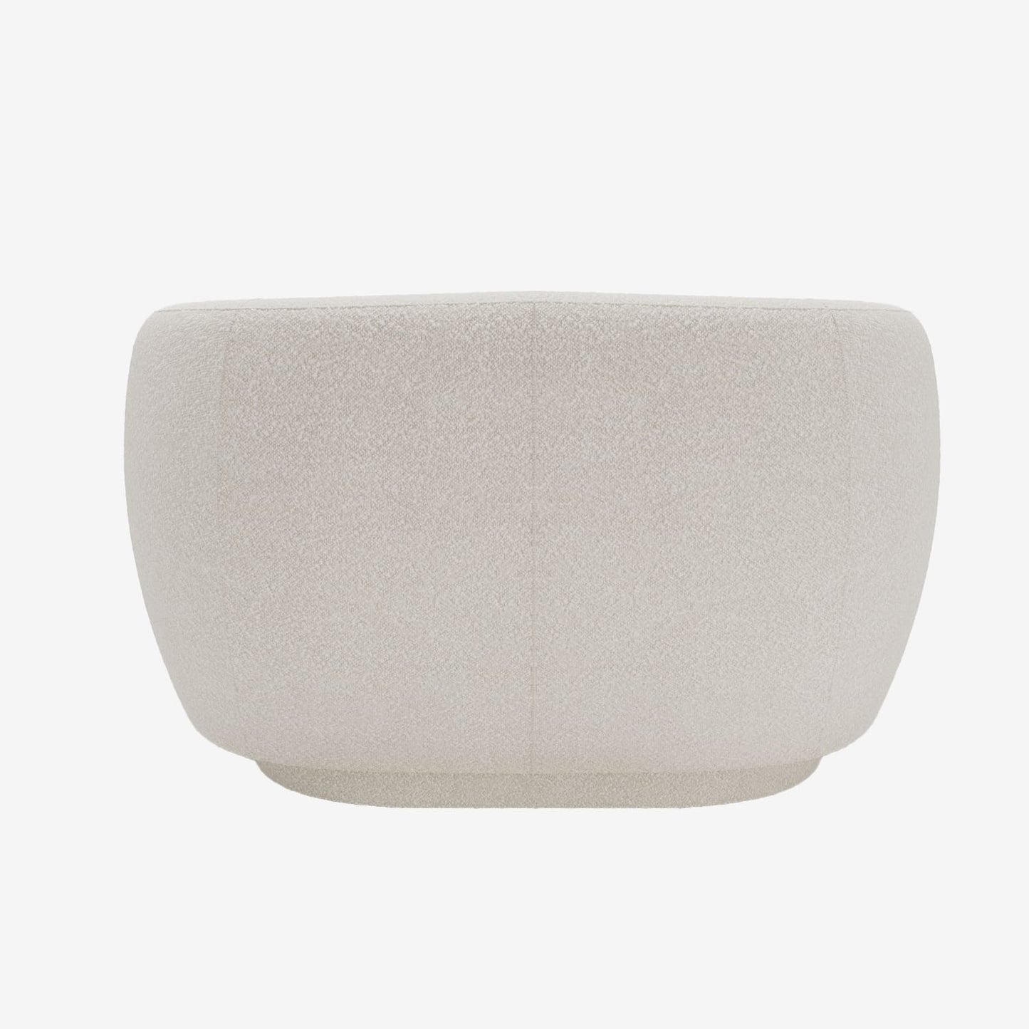 Causeuse Joshua - Fauteuil 2 places en tissu bouclette crème