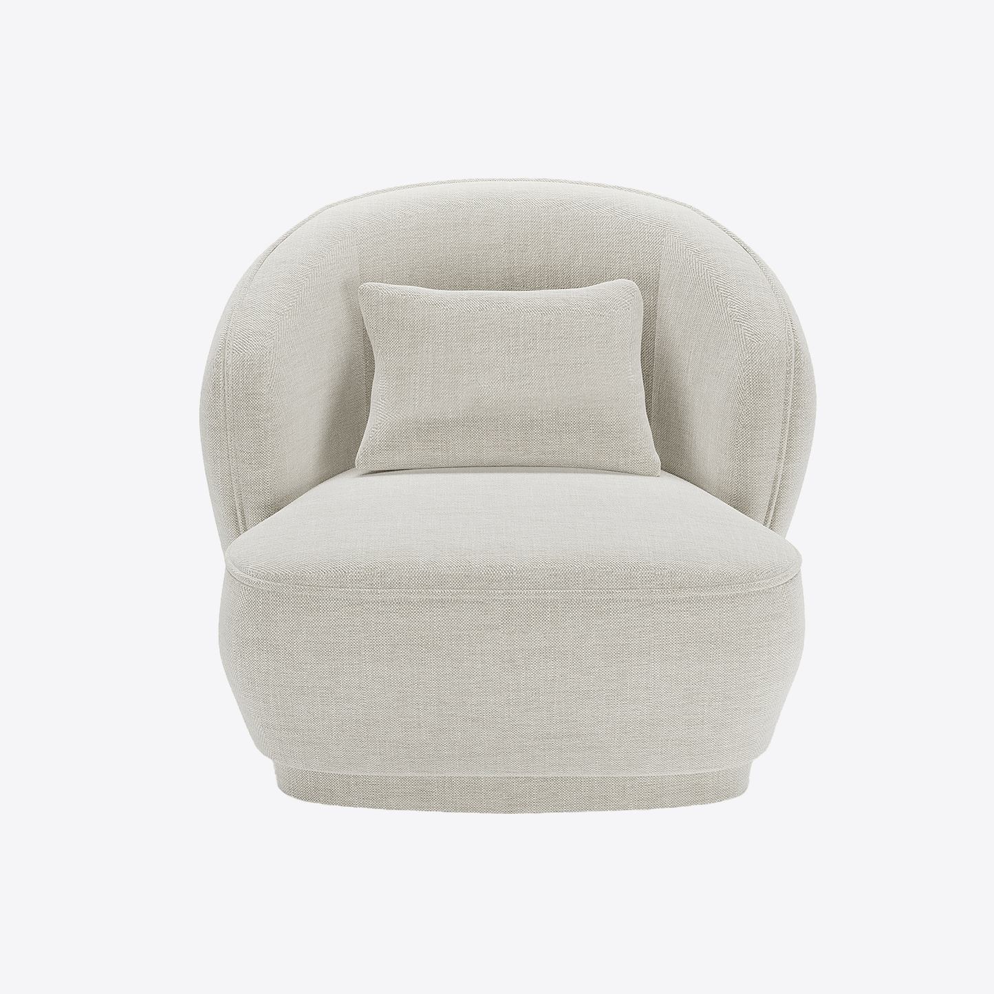 Fauteuil design tissu beige Pablo