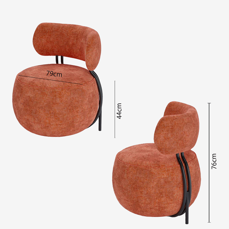 Fauteuil rond en velours