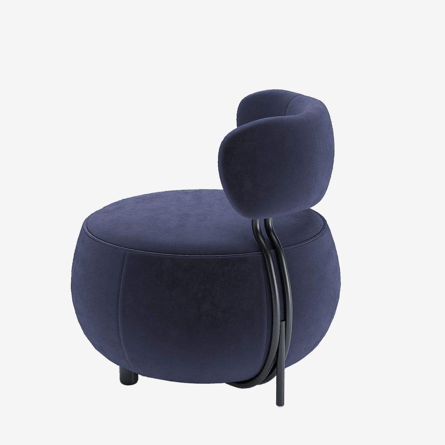 Fauteuil rond en velours