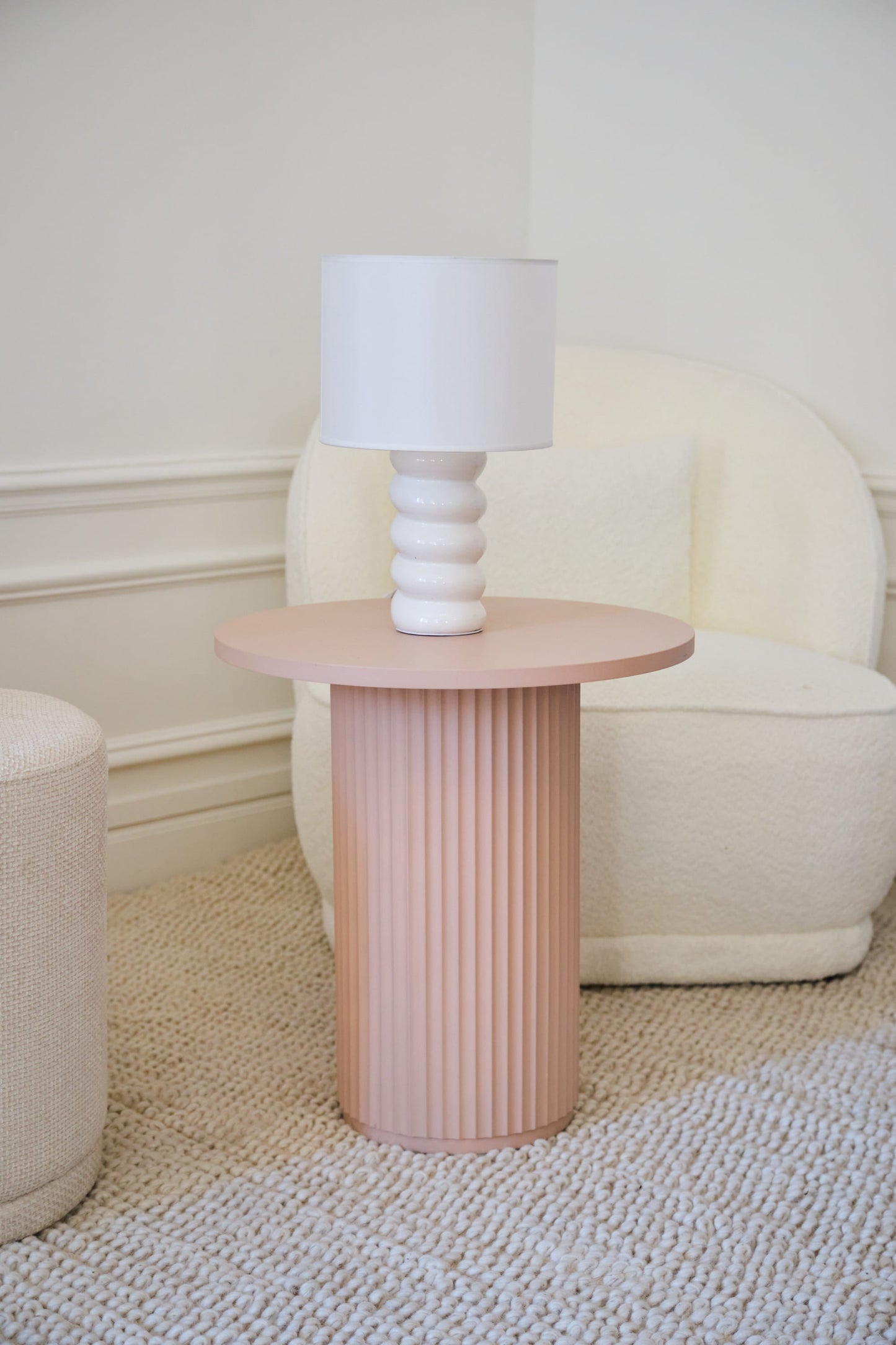 Lampe à poser en céramique et tissu Montaigne