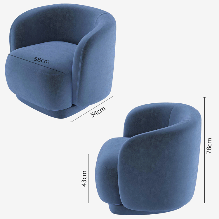 Fauteuil en velours