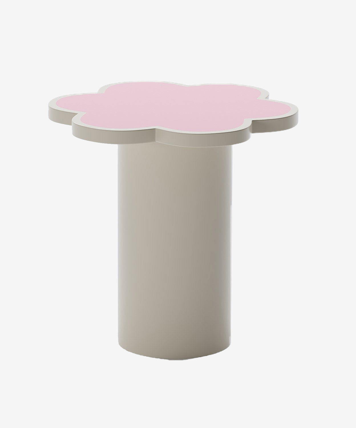 Table d'appoint fleur coloris pêche Flora