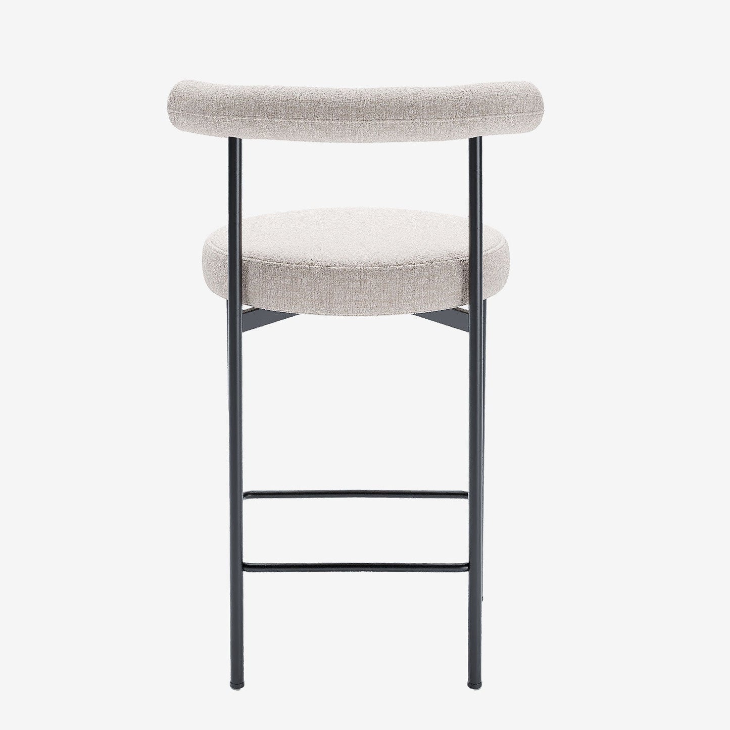 Lot de 2 chaises de bar velours crème Charlotte