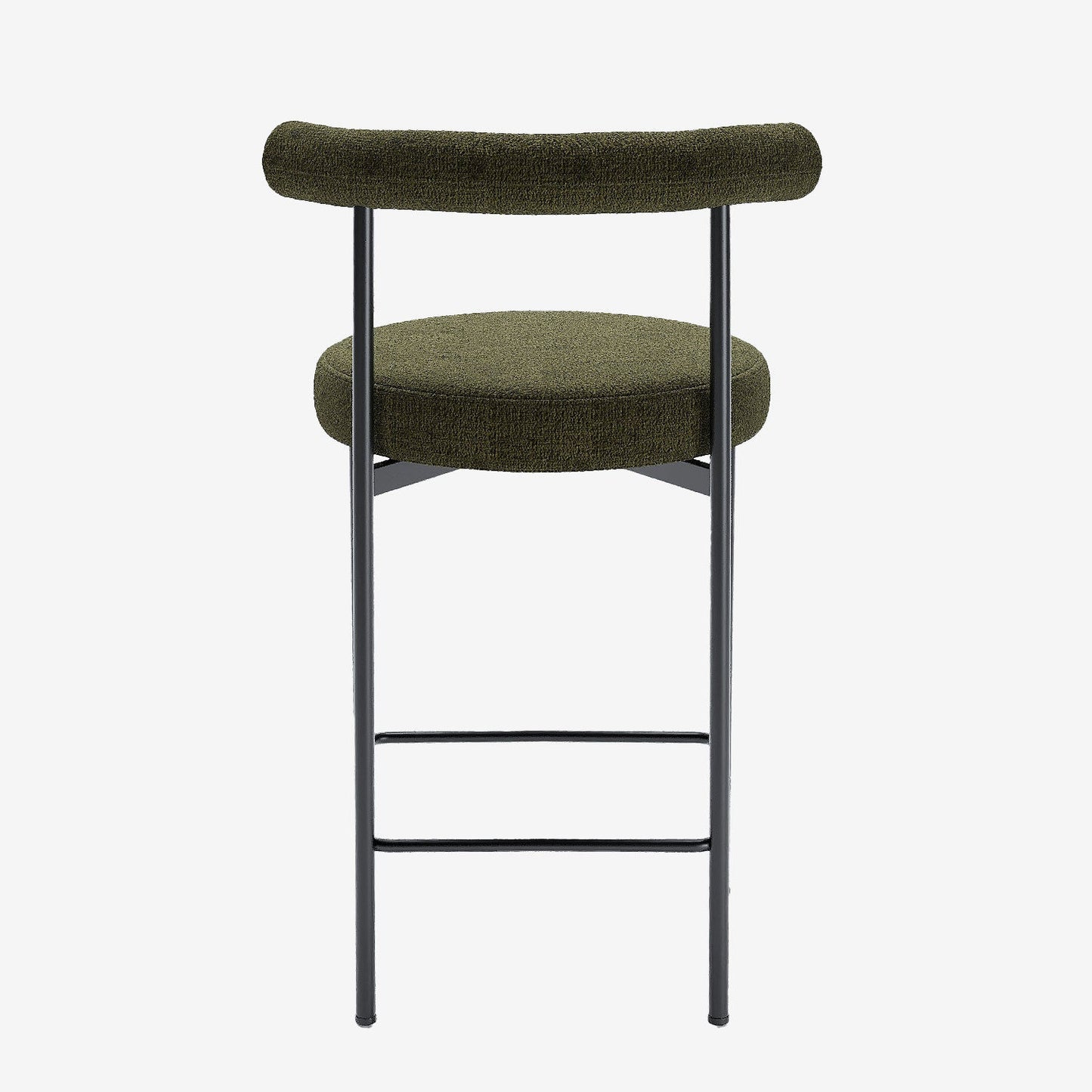 Lot de 2 chaises de bar velours vert Charlotte