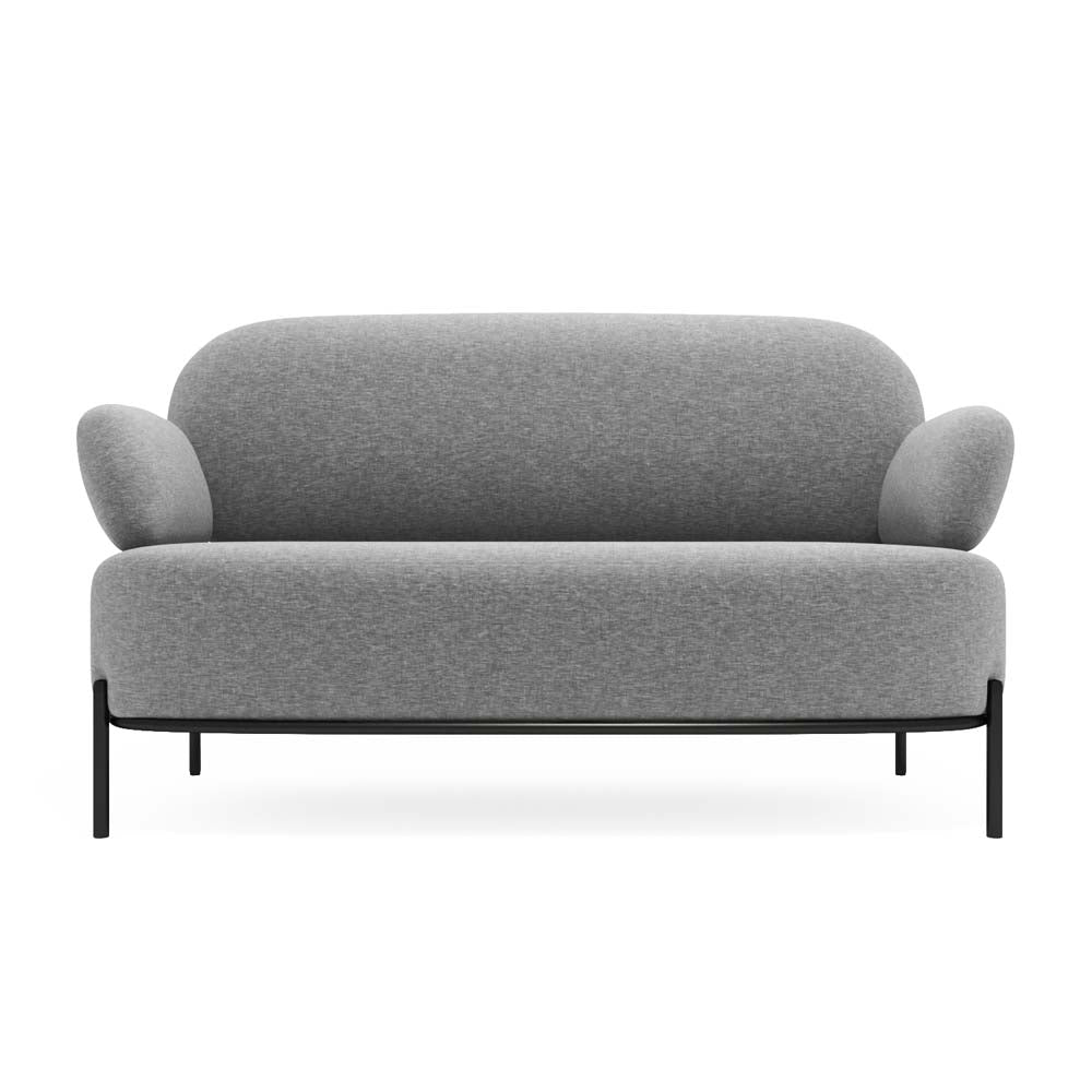 Canapé 2 places design en tissu gris foncé