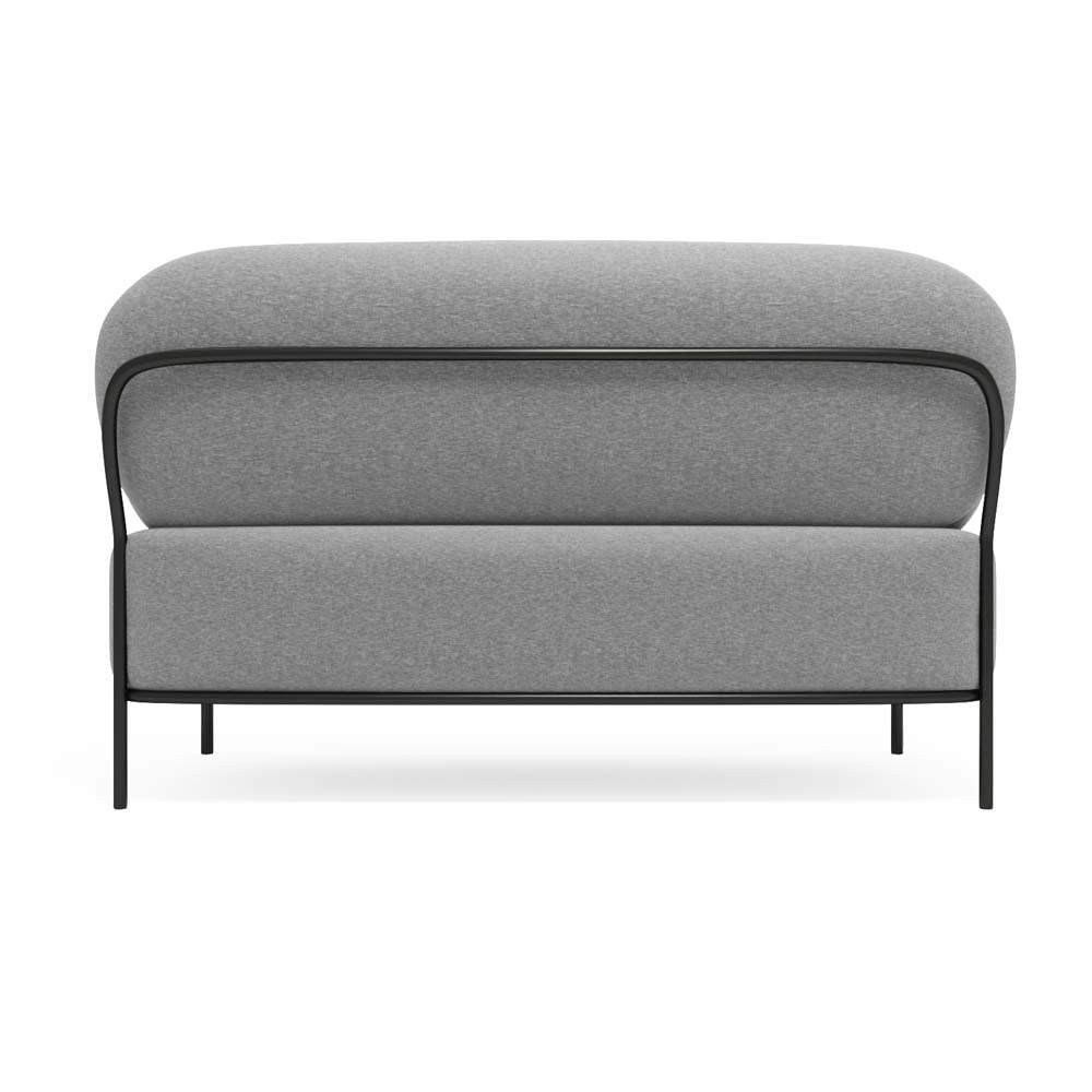 Canapé 2 places design en tissu gris foncé