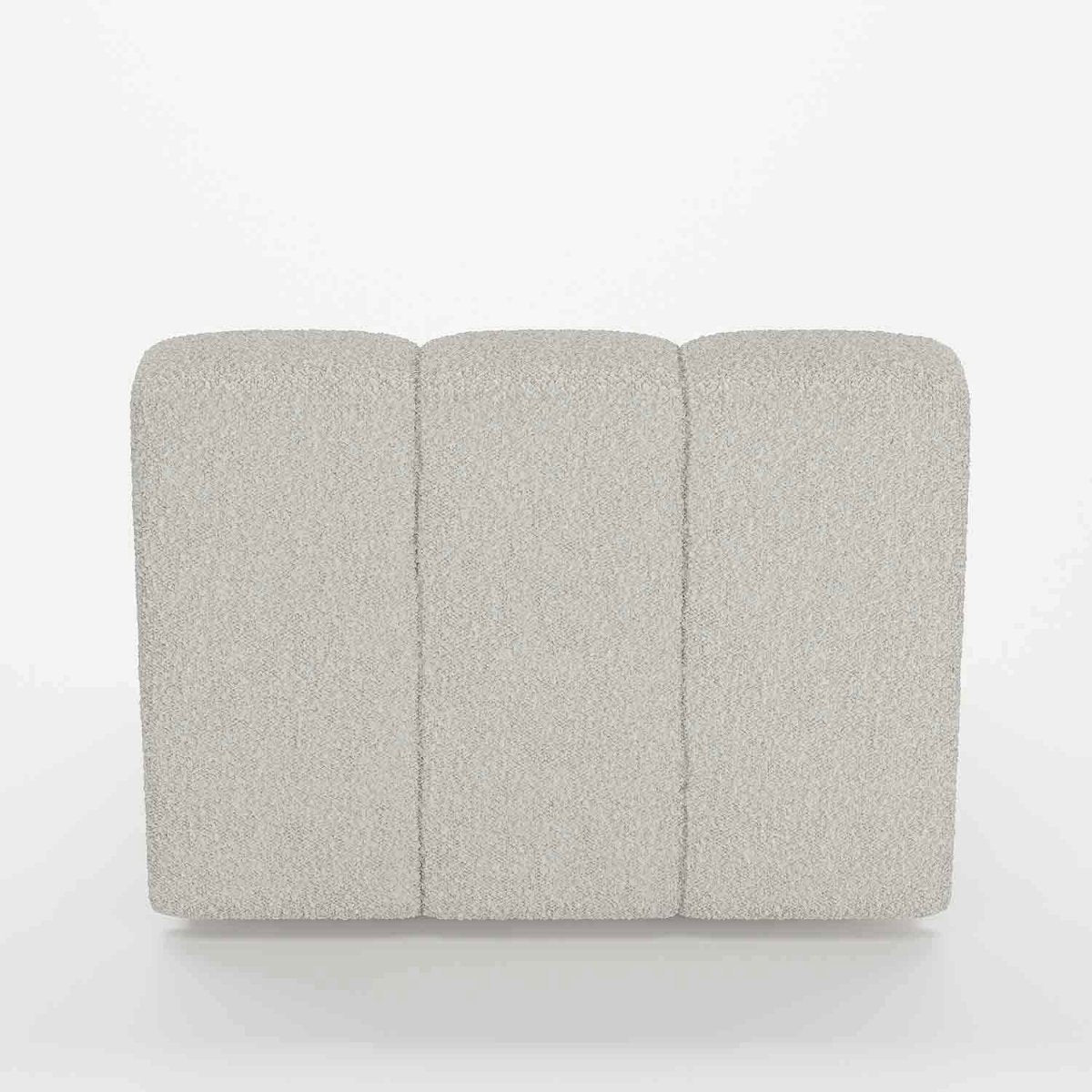 Canapé modulable en tissu bouclette gris-crème
