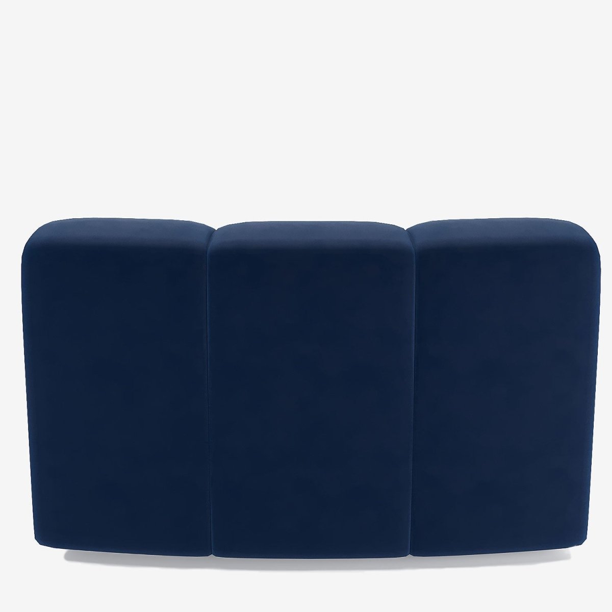 Chauffeuse d'angle pour canapé modulable en velours bleu marine Hélène