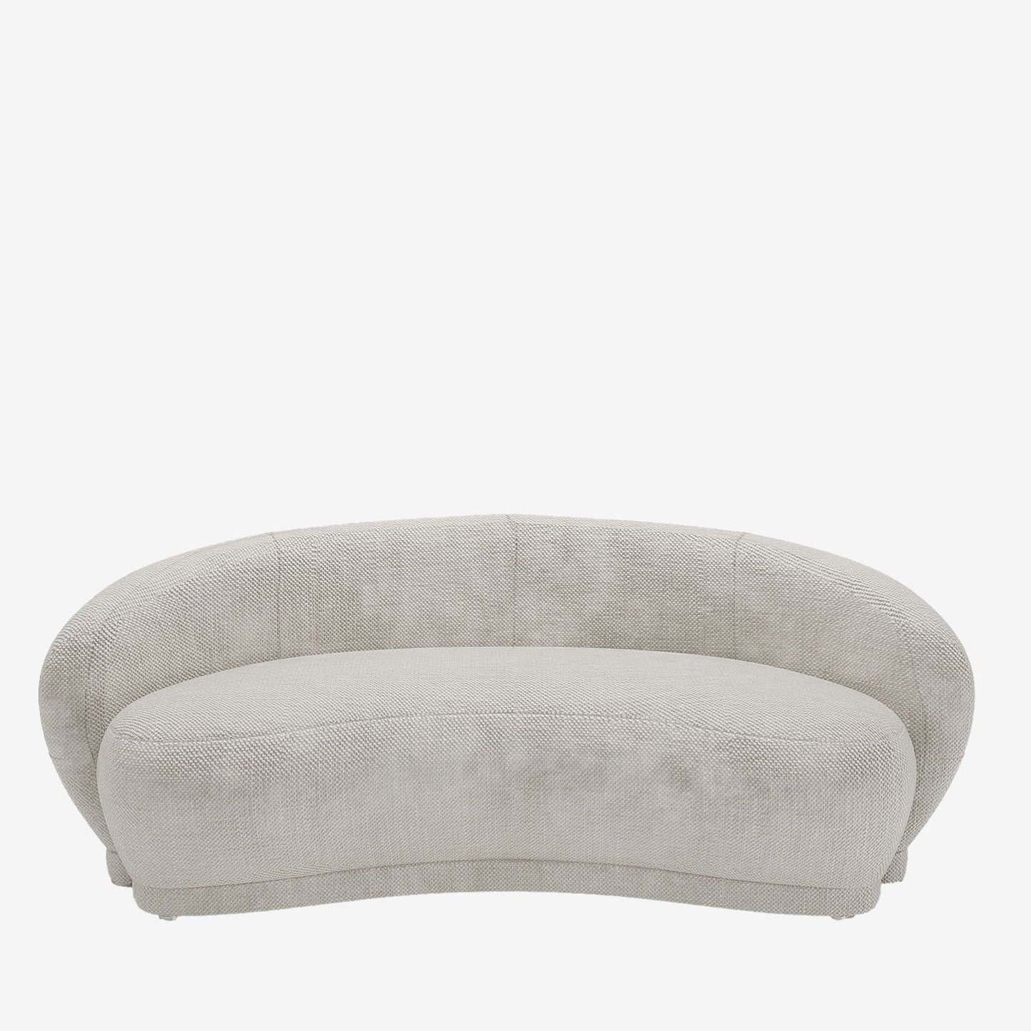 Canapé 3-4 places en tissu chenille crème Bianca