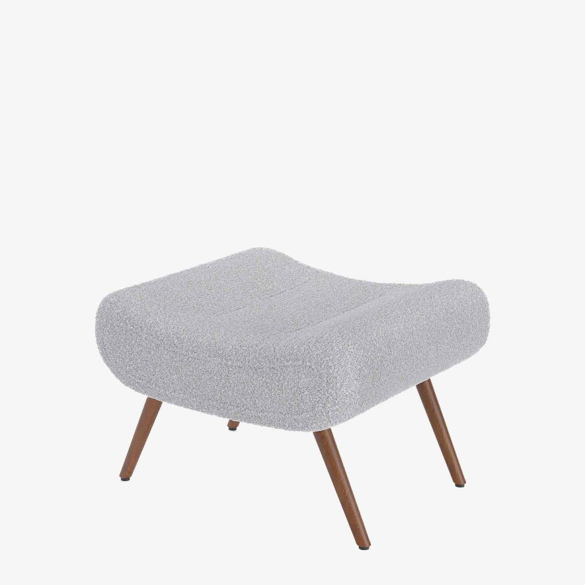 Fauteuil avec repose-pieds bouclé