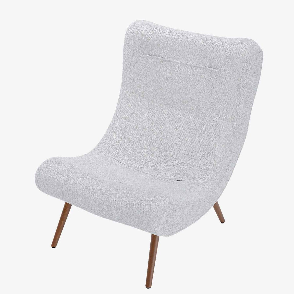 Fauteuil avec repose-pieds bouclé