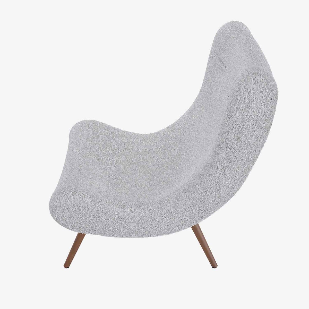 Fauteuil avec repose-pieds bouclé