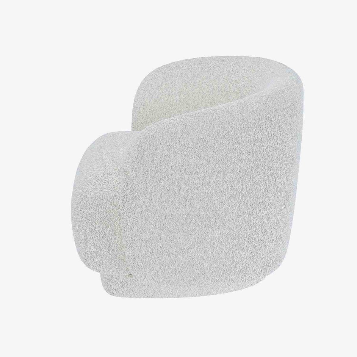 Fauteuil bouclette blanc Victoria