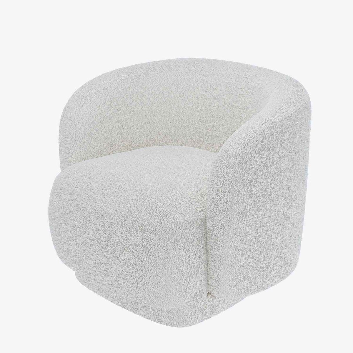 Fauteuil bouclette blanc Victoria