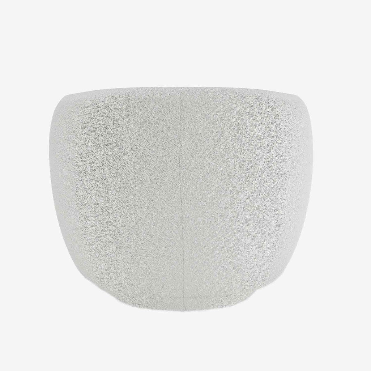 Fauteuil bouclette couleur gris-crème Victoria
