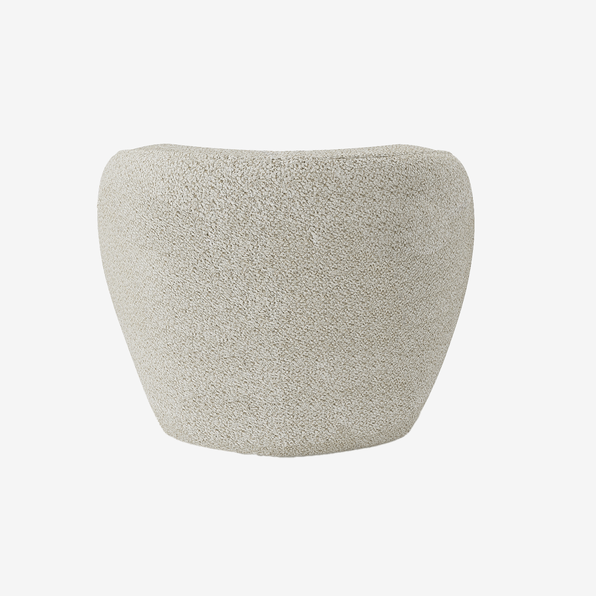 Fauteuil design bouclé beige Pablo