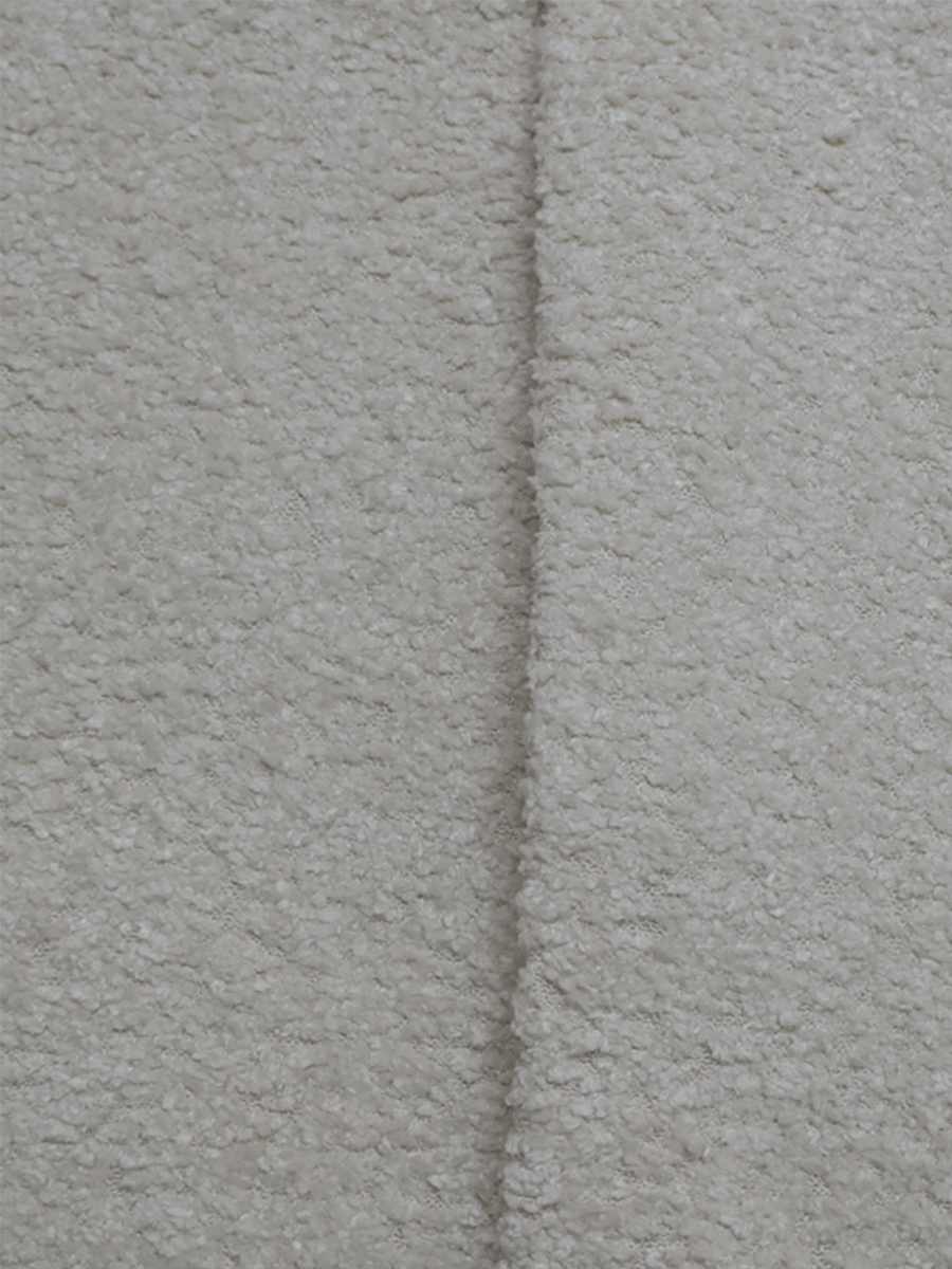 Fauteuil design bouclé blanc Pablo