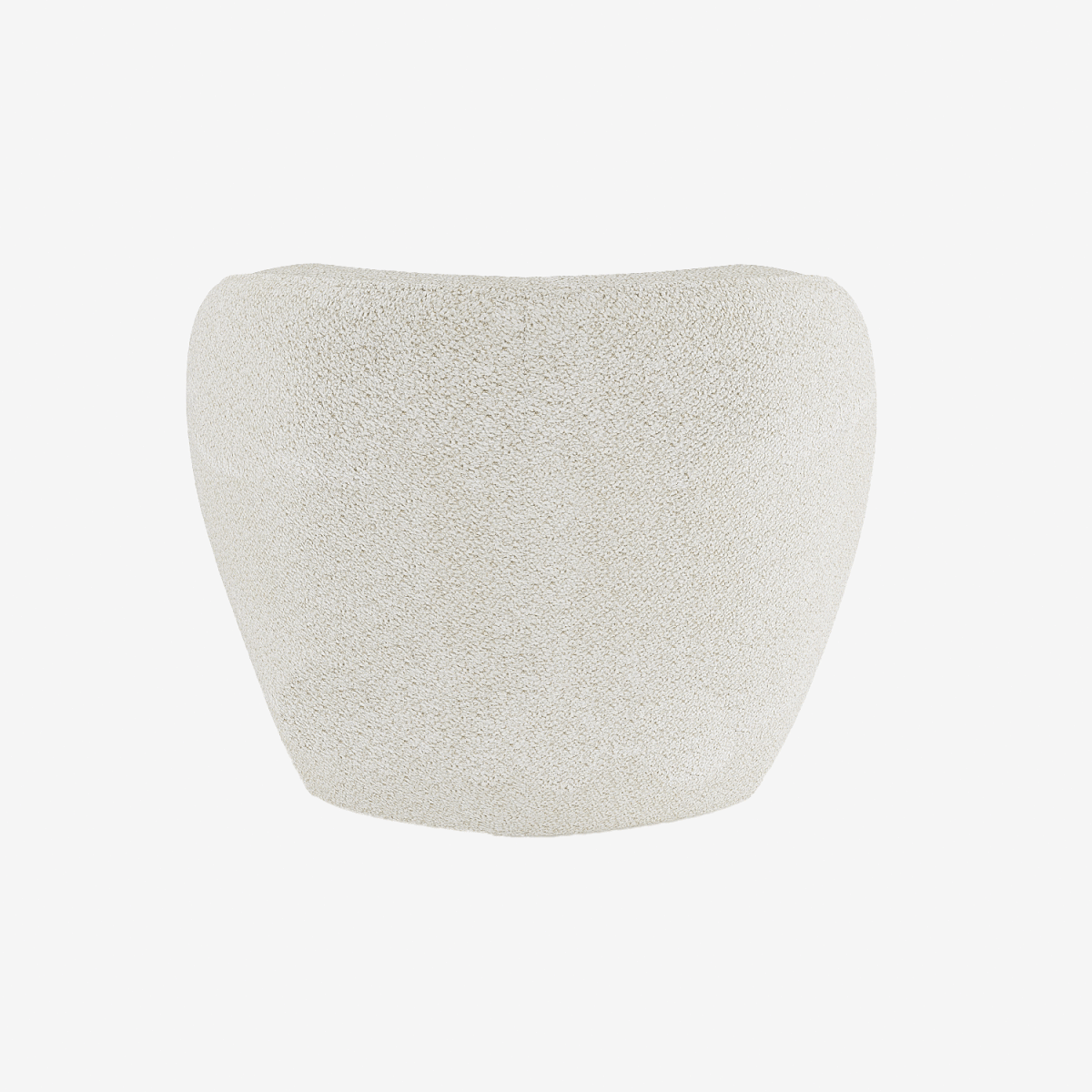 Fauteuil design bouclé blanc Pablo