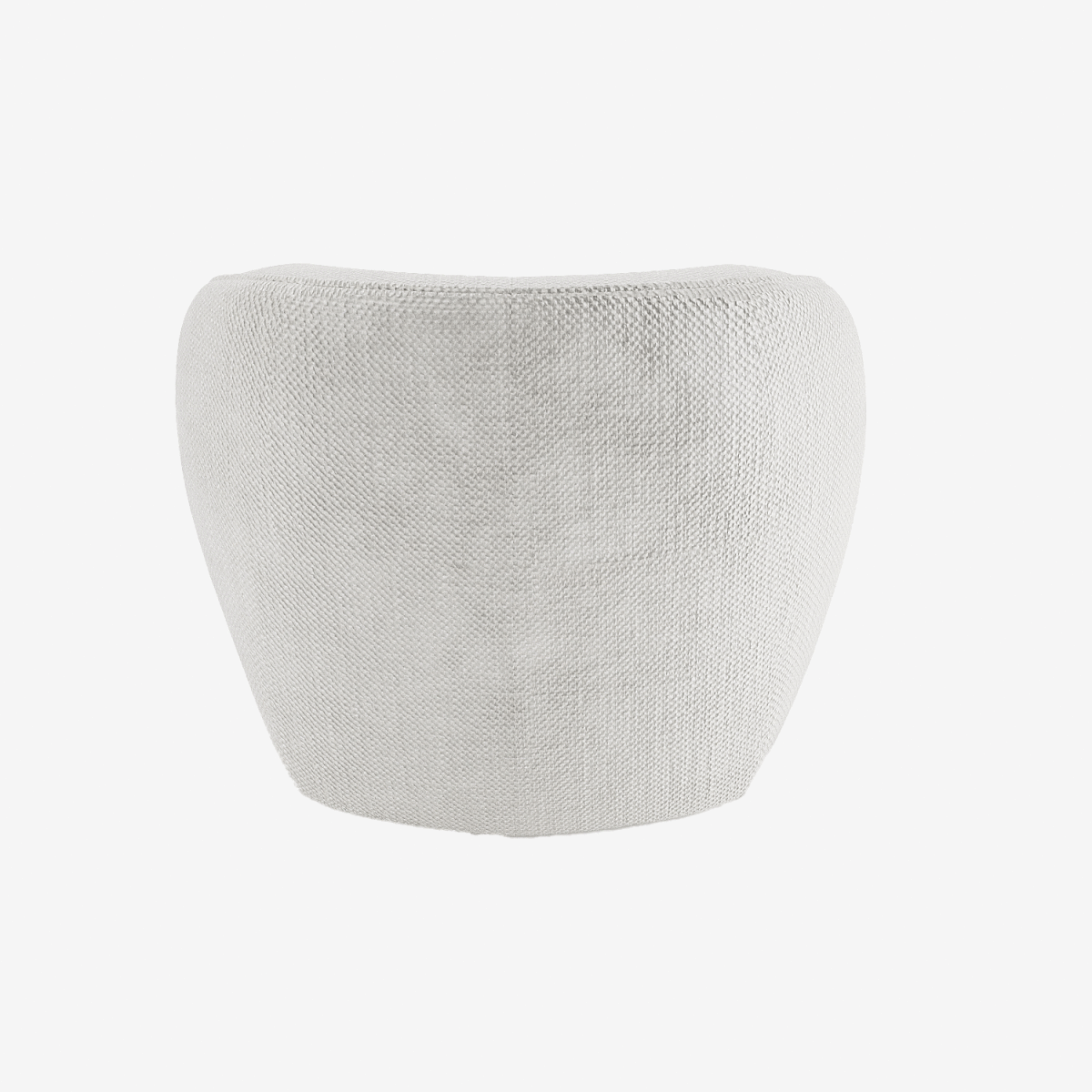 Fauteuil design tissu chenille blanc Pablo