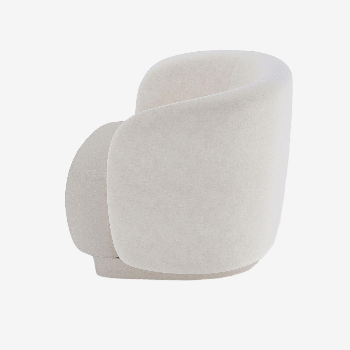 Fauteuil en tissu beige Victoria