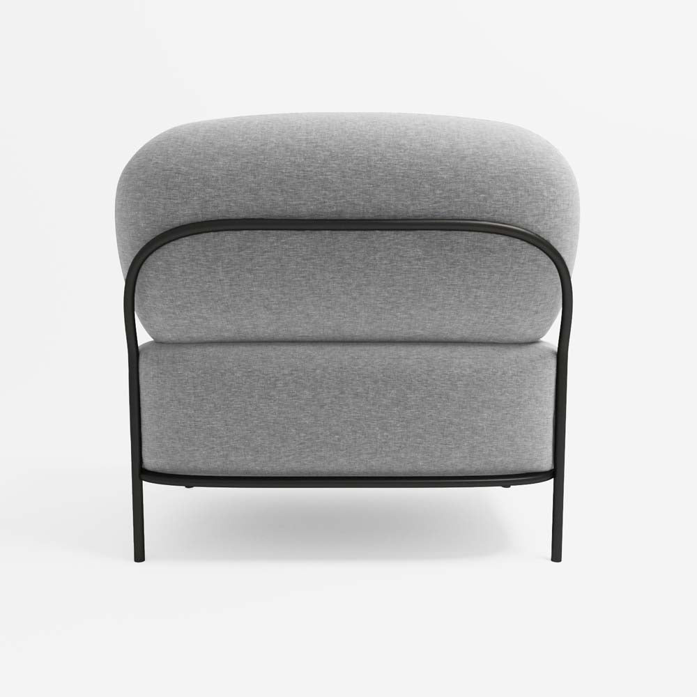 Fauteuil en tissu gris foncé