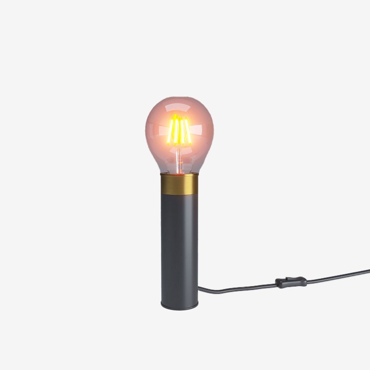 Lampe à poser cylindrique en métal