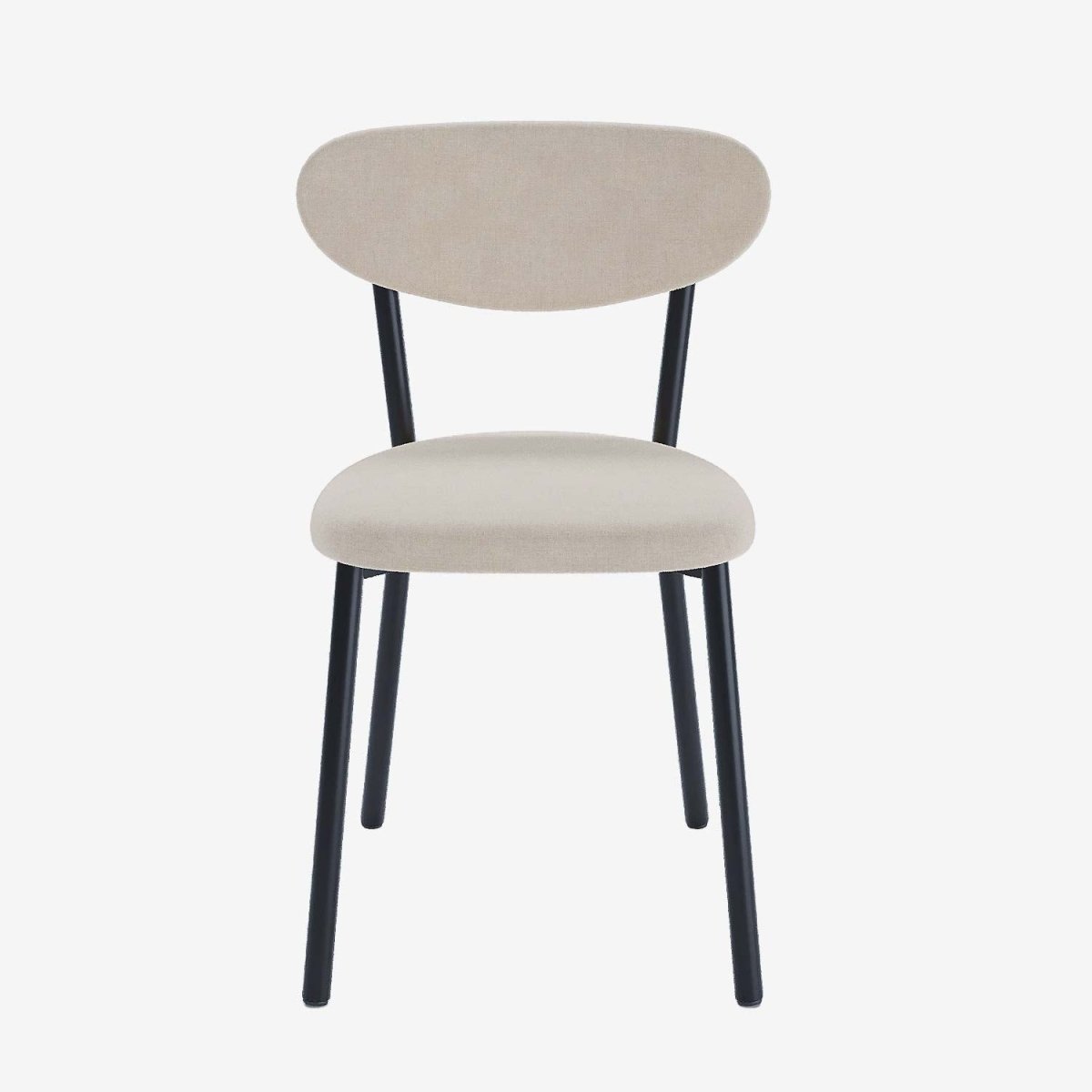 Lot de 2 chaises pied métal noir