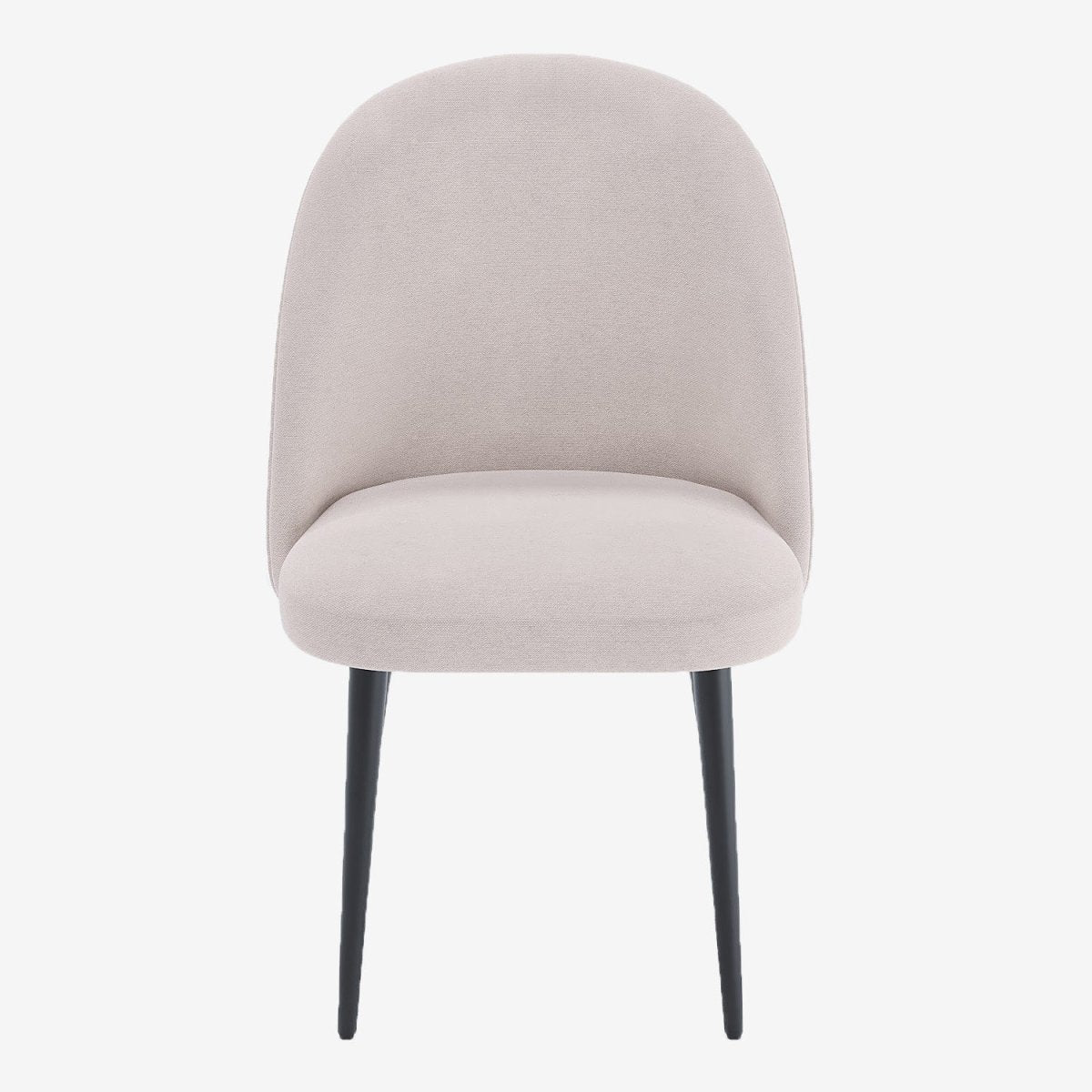 Lot de 2 chaises tissu & métal noir