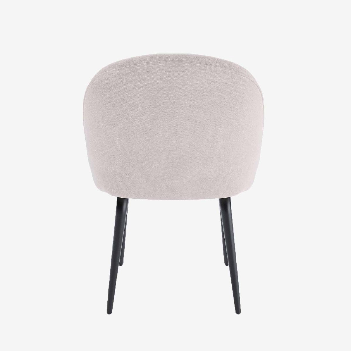 Lot de 2 chaises tissu & métal noir