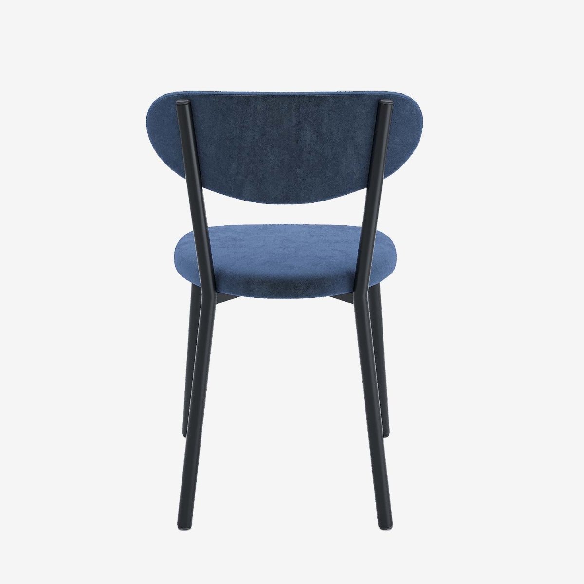 Lot de 2 chaises velours pied métal