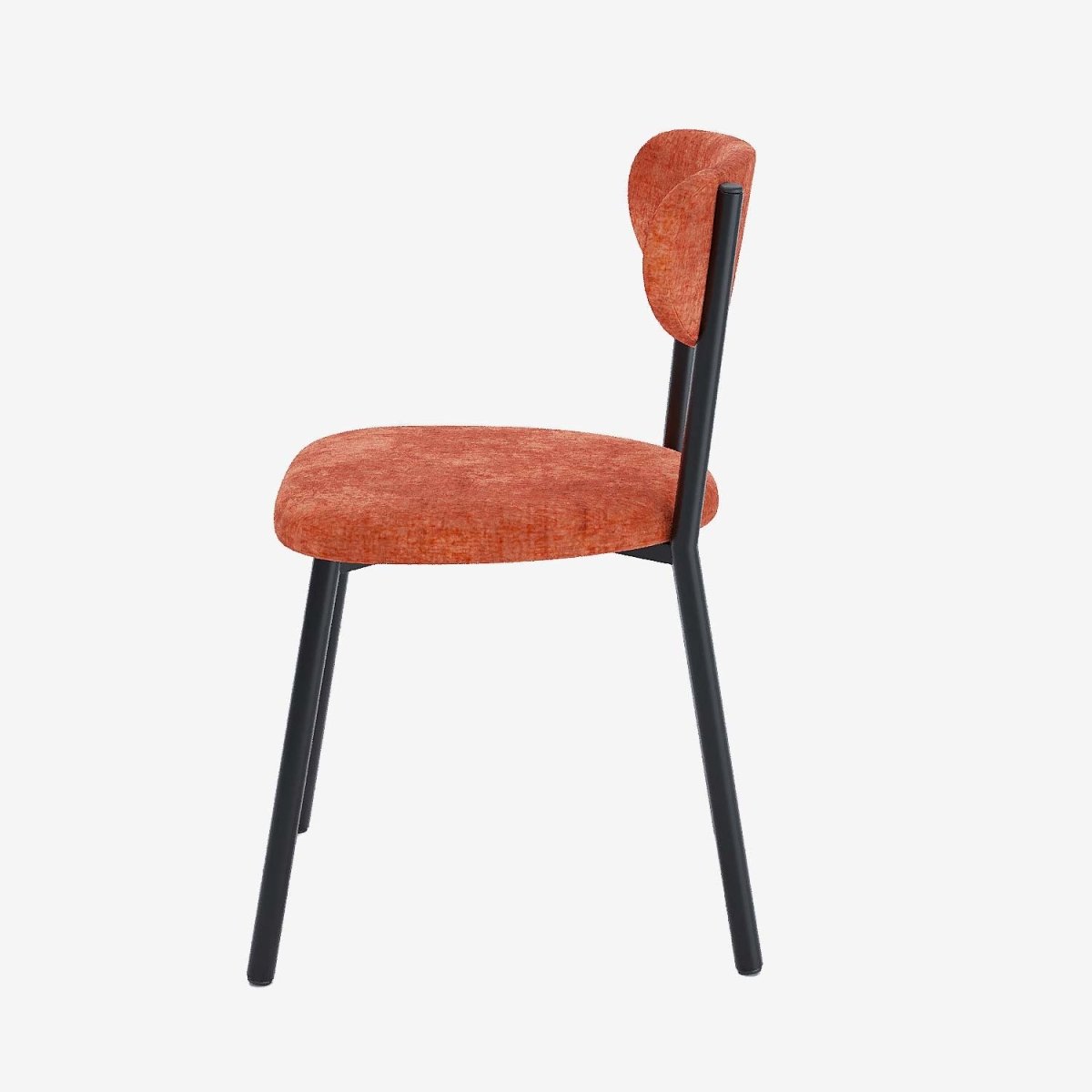 Lot de 2 chaises velours pied métal