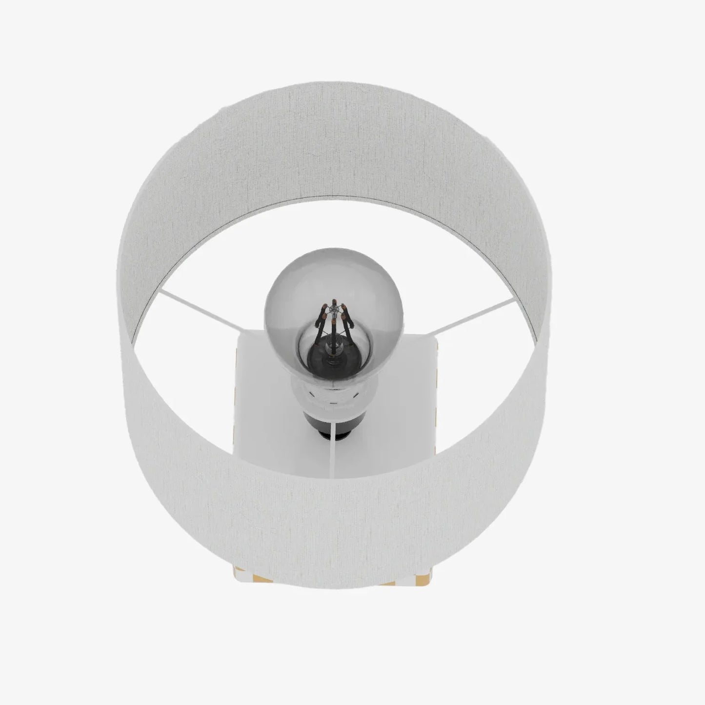 Petite lampe à poser Manet – céramique jaune solaire et lin naturel